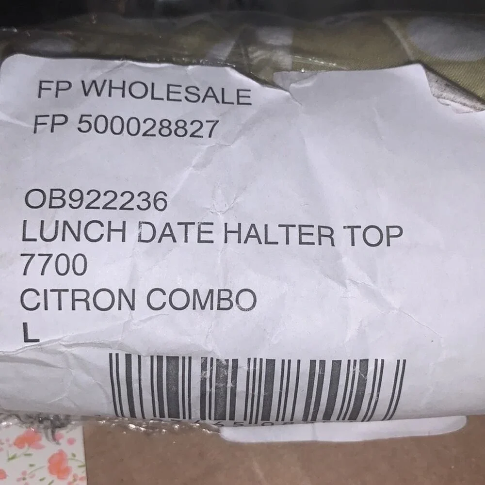 FREE‎ PEOPLE Lunch Date Halter Top. Large.